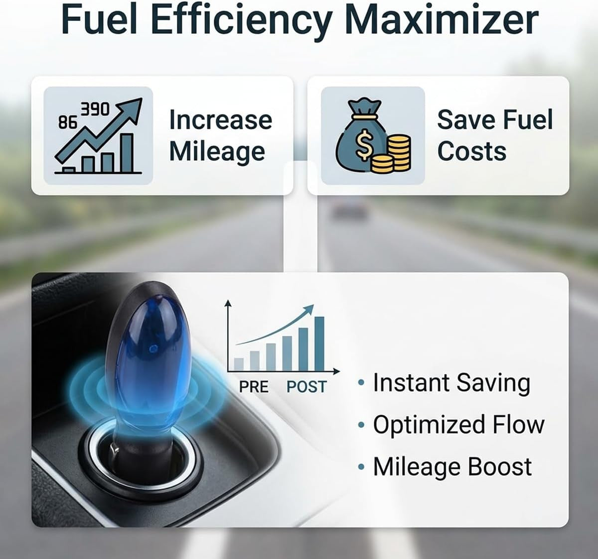 1~200X Gas Fuel Sync Farther Automotive Save More Fuel Instantly Spill Save LOT