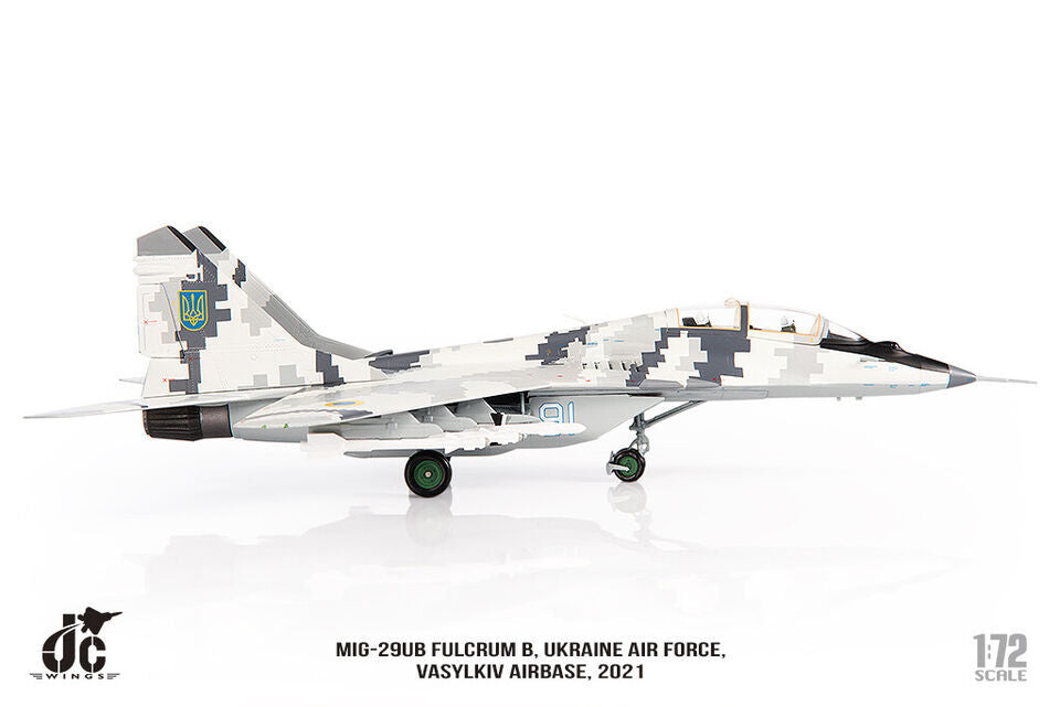 1:72 JC Wings MiG-29UB FULCRUM B UKRAINE AIR FORCE Fighter Diecast Plane Model