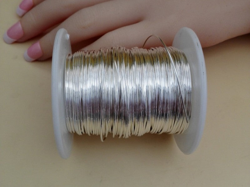 New 1 Yard 99.99% Real Pure Silver Thread Beading DIY Craft Jewelry Making Wire