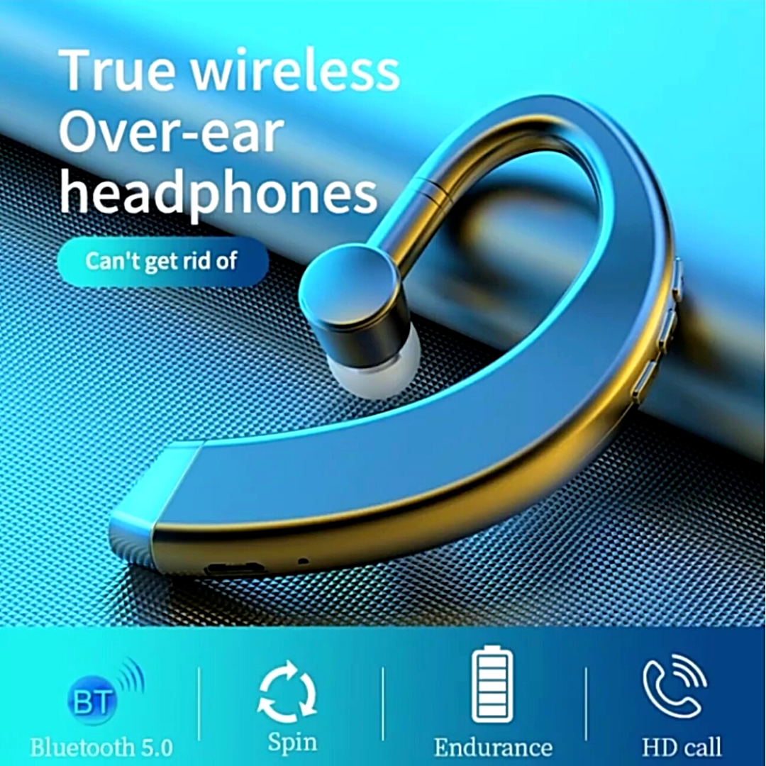 Wireless Bluetooth 5.0 Earpiece Headset Driving Trucker Earbuds Noise Cancelling