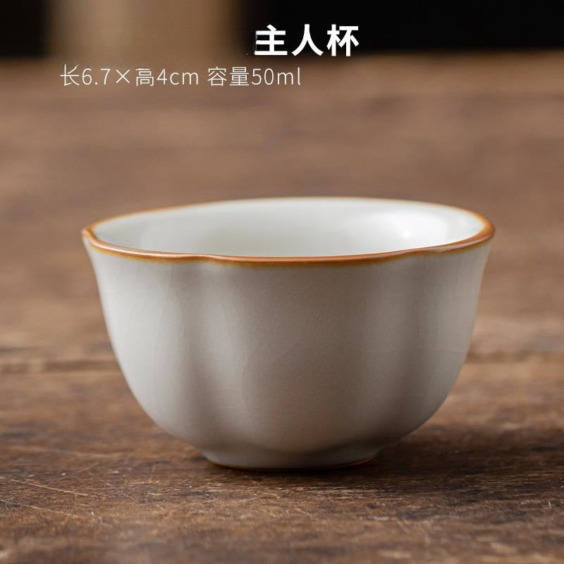 1pc Ru Kiln Tea Cup Personal Cup Household Tea Cup Single Cup Ceramic Tea Set