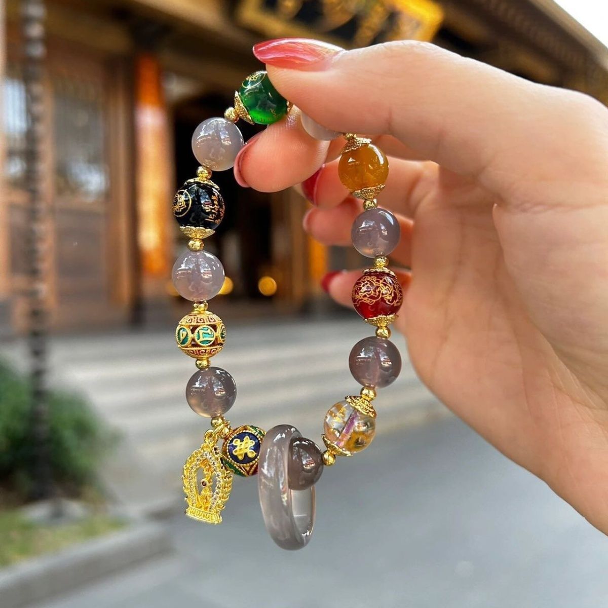 Glass Bracelet Lucky Rope