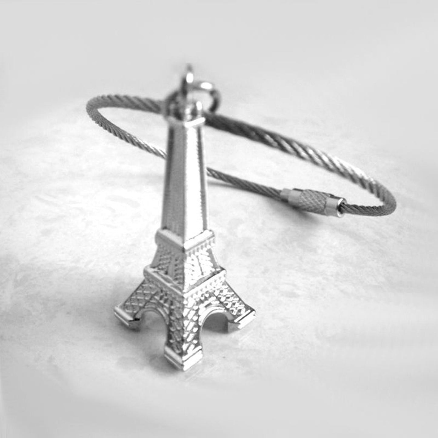 Screw Locking Stainless Steel Wire Keychain Cable Rope Key Holder 20Pcs