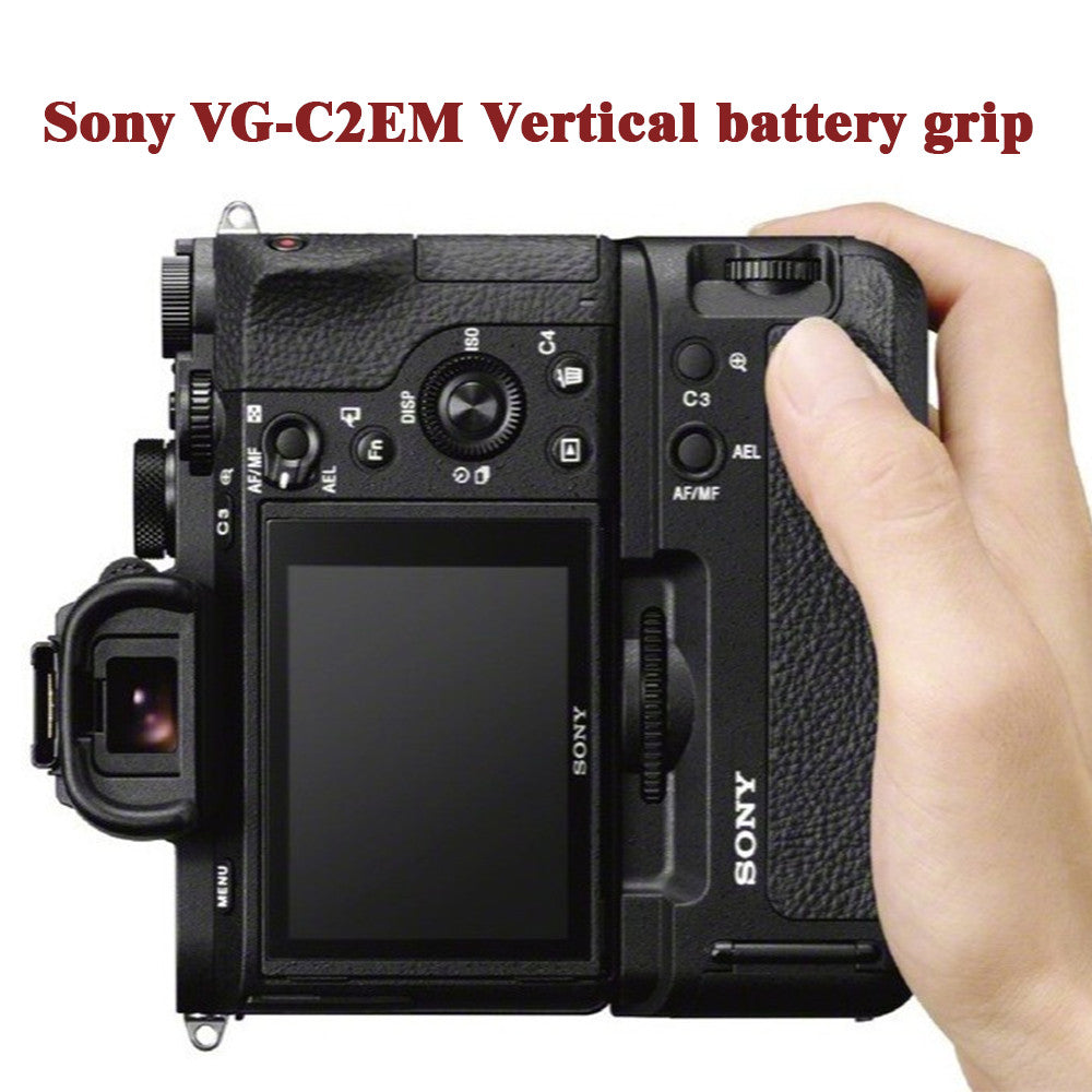 Sony VG-C2EM Battery Grip for A7II/A7rII/A7sII – Dual NP-W50, Vertical Controls