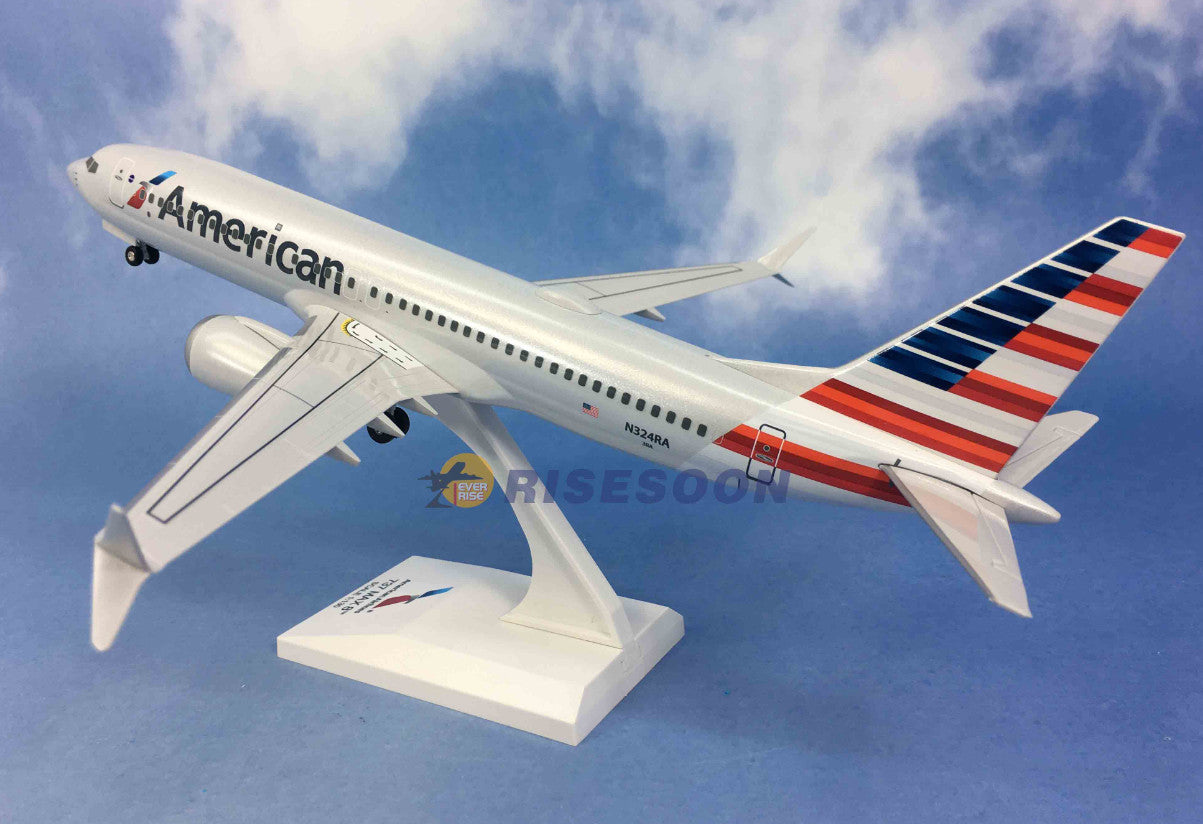 31CM 1:130 Risesoon American Boeing 737 Max 8 Passenger Plane ABS Plastic Model