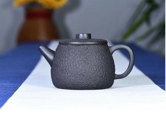 260cc Chinese handmade JuLun tea pot zisha black clay Gongfu iron-rich teapot