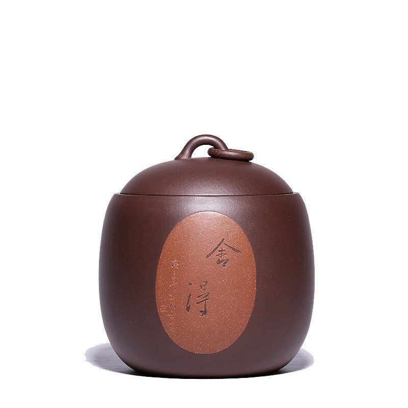 Real Yixing Zisha Purple Clay Tea Canister With Lid Sealed Jar For Loose Tea New