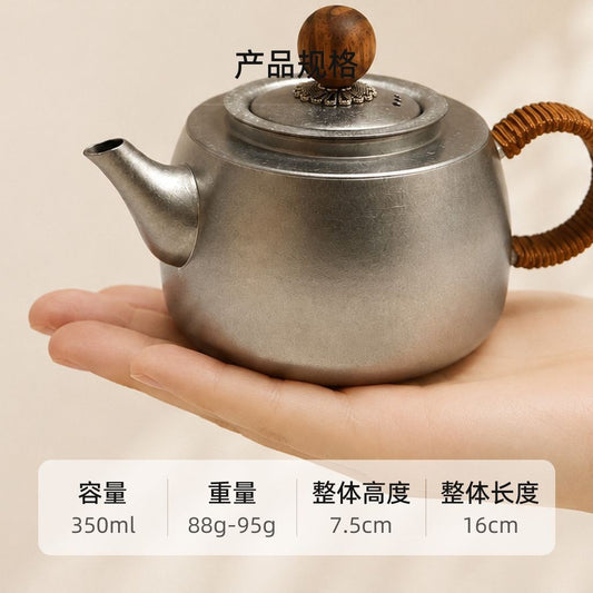 99.9% Titanium Tea Pot 350ml Portable Teapot with Infuser Tea Filter