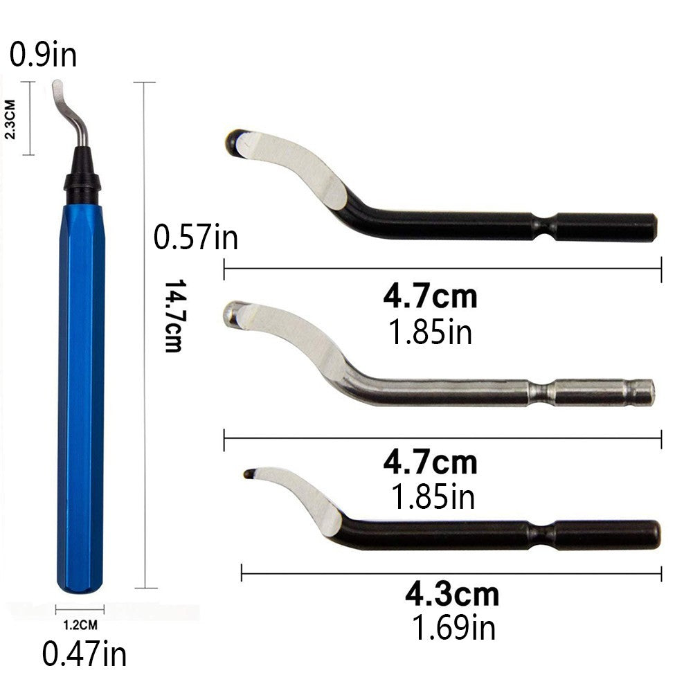 Deburring Tool With 15 Extra High Speed Steel Blades Works on Metal Resin PVC