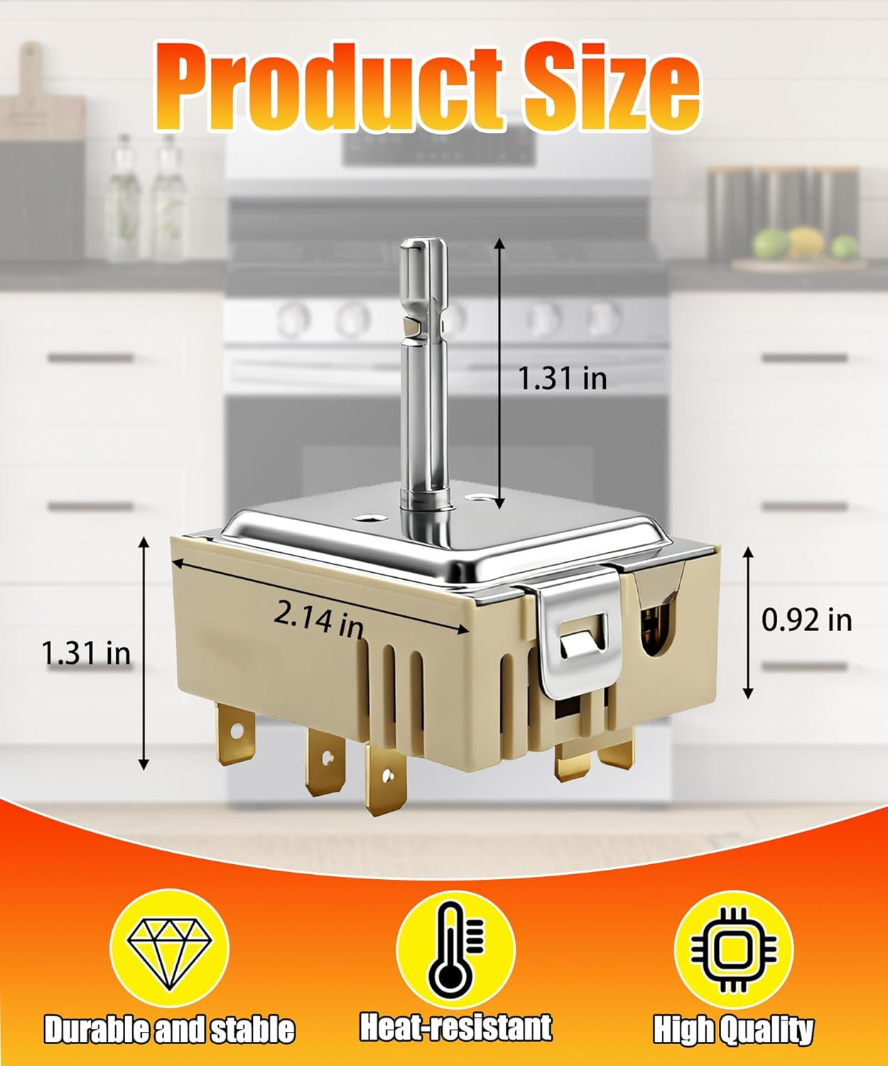 Dual Surface Infinite Switch Compatible with Samsung/Range Oven Control Switch (