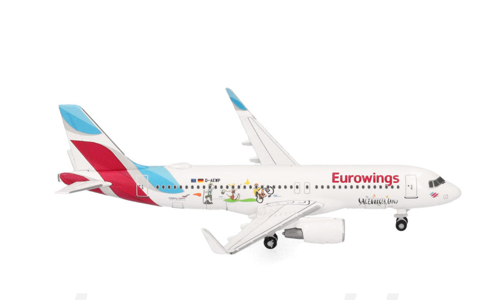 1:500 Herpa Eurowings Airbus A320 Passenger Airplane Diecast Model