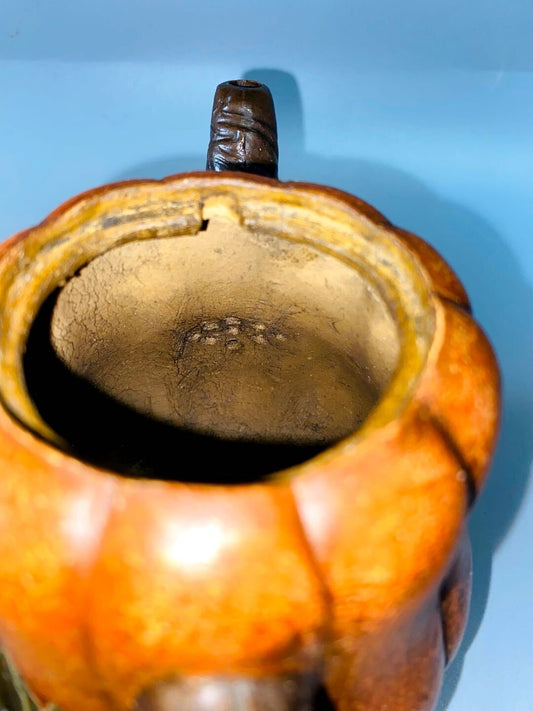 Vintage Chinese Yixing Purple Clay Teapot Zisha Ceremony Fashion Pumpkin Teaware