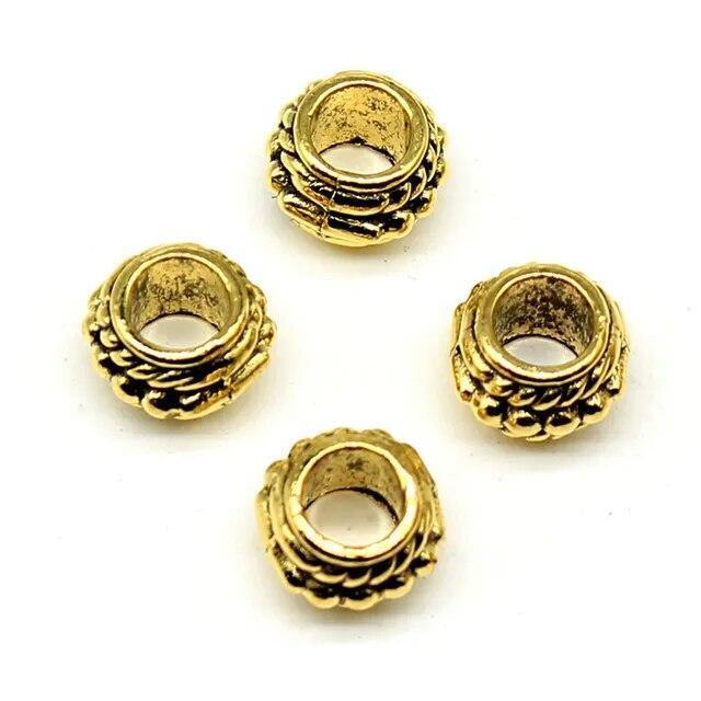 Antique Style Spacer Beads - Round Bead Bracelet Charms DIY Jewelry Making 20Pcs