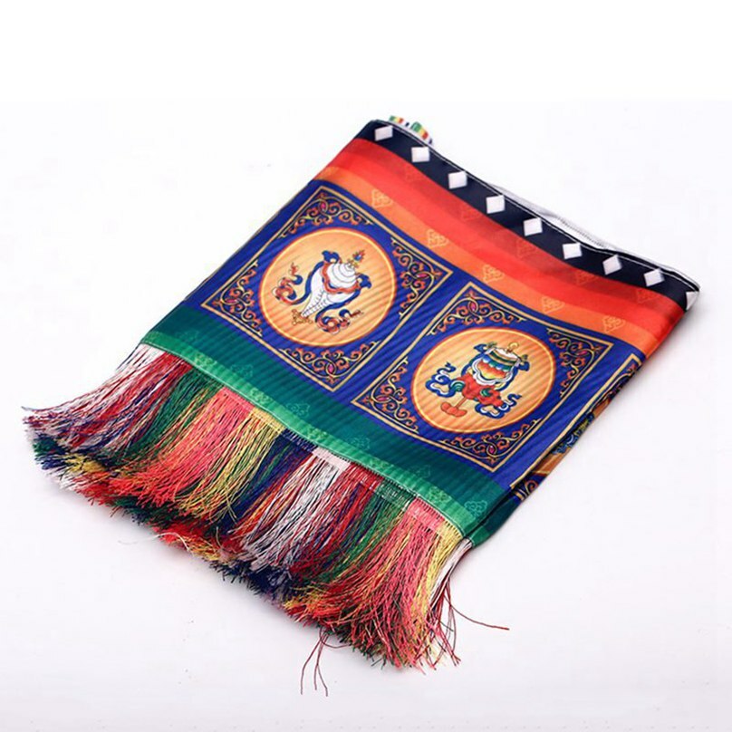 4.6m 181inch New Printed Tassel Eight Auspicious Curtain Decoration