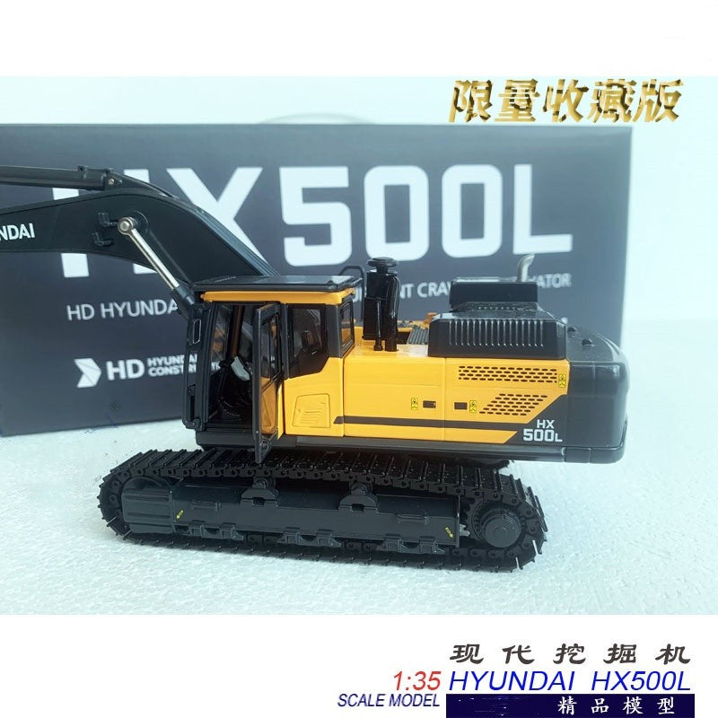 1:35 HX500L Crawler Excavator Construction Machine Equipment Diecast Model