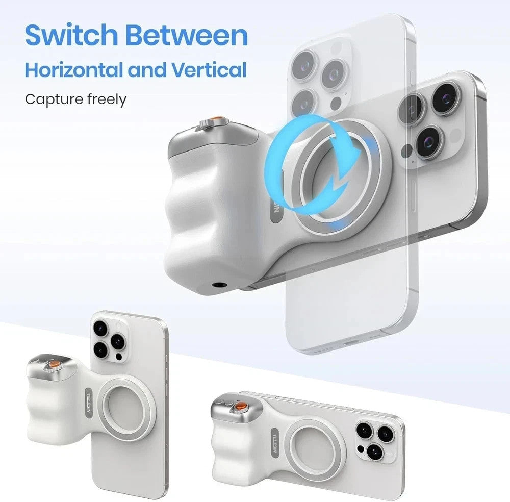 Magnetic Phone Camera Grip, Smartphone Shooting Holder Selfie Handle Snap with
