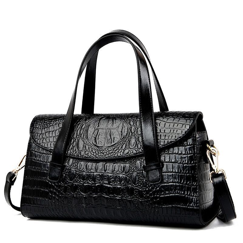 Synthetic Leather Handbag Vintage Tote Shoulder Bag Crossbody Purse 34*12*19 CM