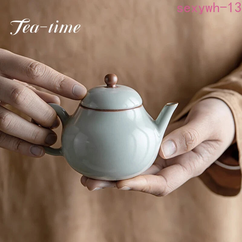 110ML Boutique Ru Kiln Teapot Ceramic Teapot Open Piece Porcelain Small Pot