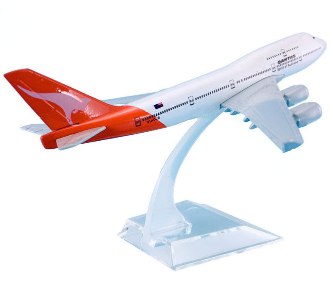 16cm Qantas Boeing 747-400 Passenger Aeroplane Diecast Plane Aircraft Model