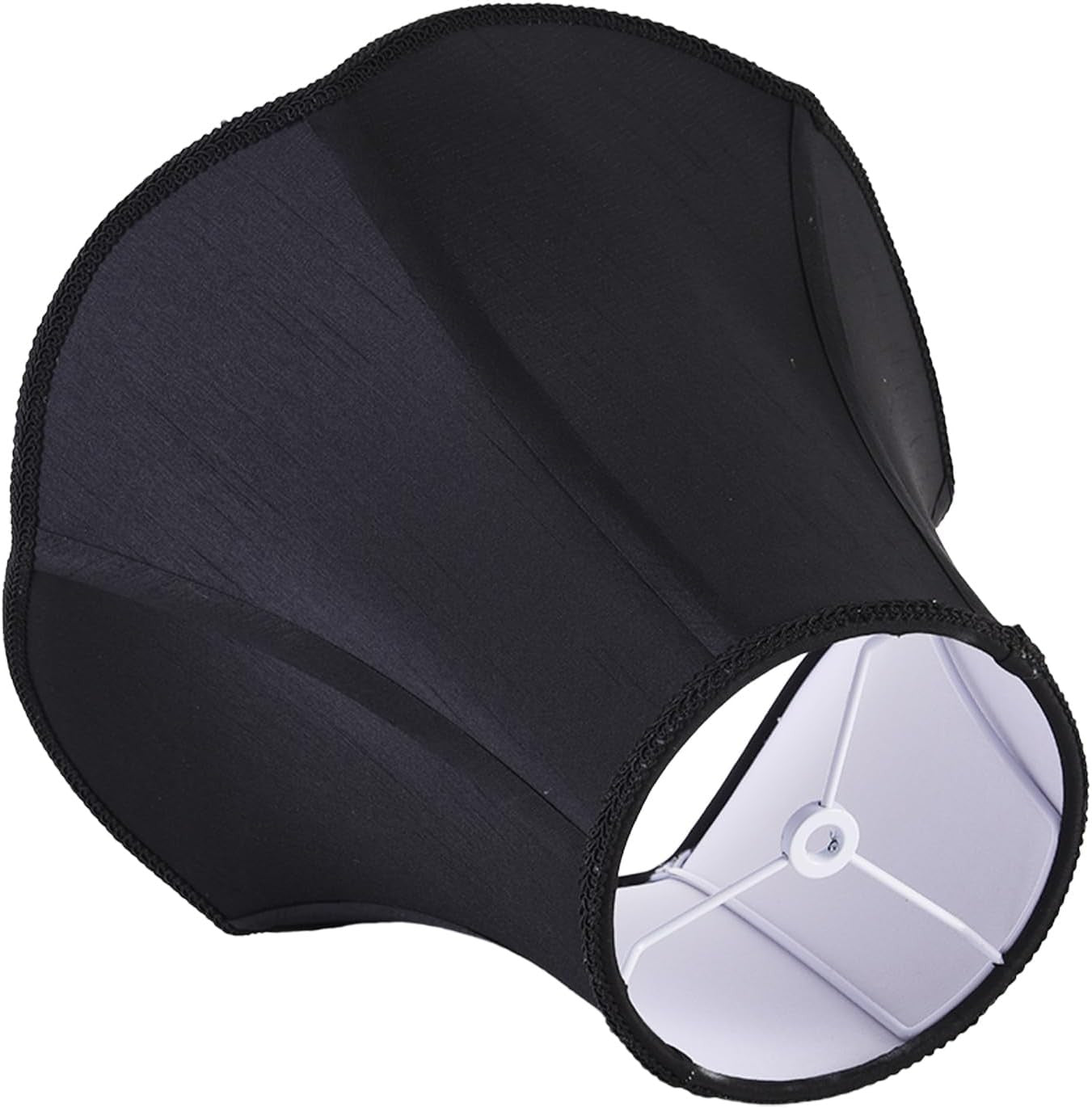 2 Pcs Scalloped Lamp Shades Black Scallop Lamp Shade 6.7``Top X 13``Bottom X 10`