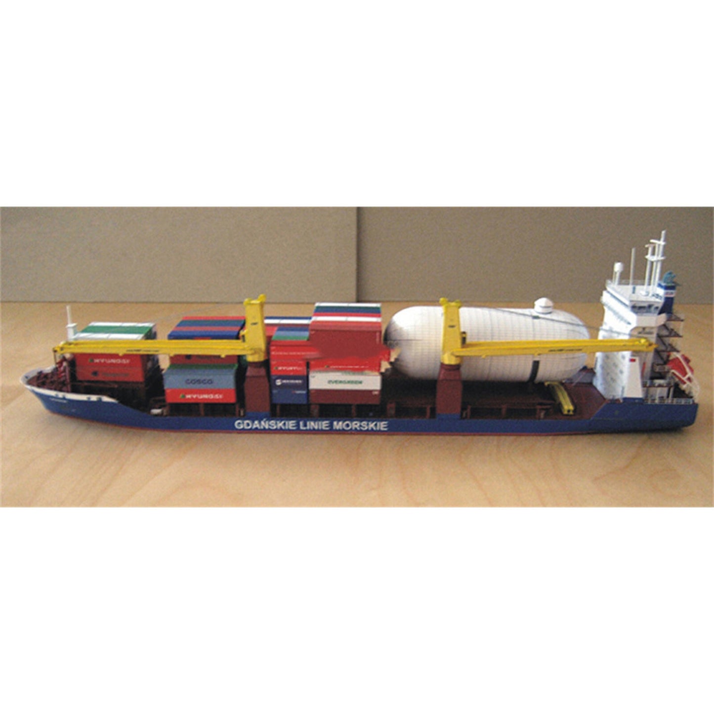1/400 Polish Gdansk Cargo Ship Model Handmade DIY Paper Model Ornament Display