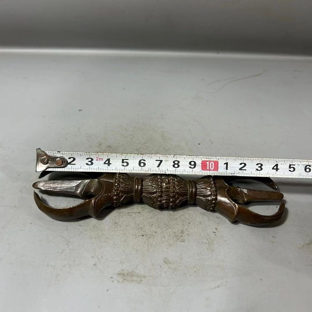 Tibetan Vajra Dorje Ritual Tool Nepalese Four Prong Buddhist Cross Ornament