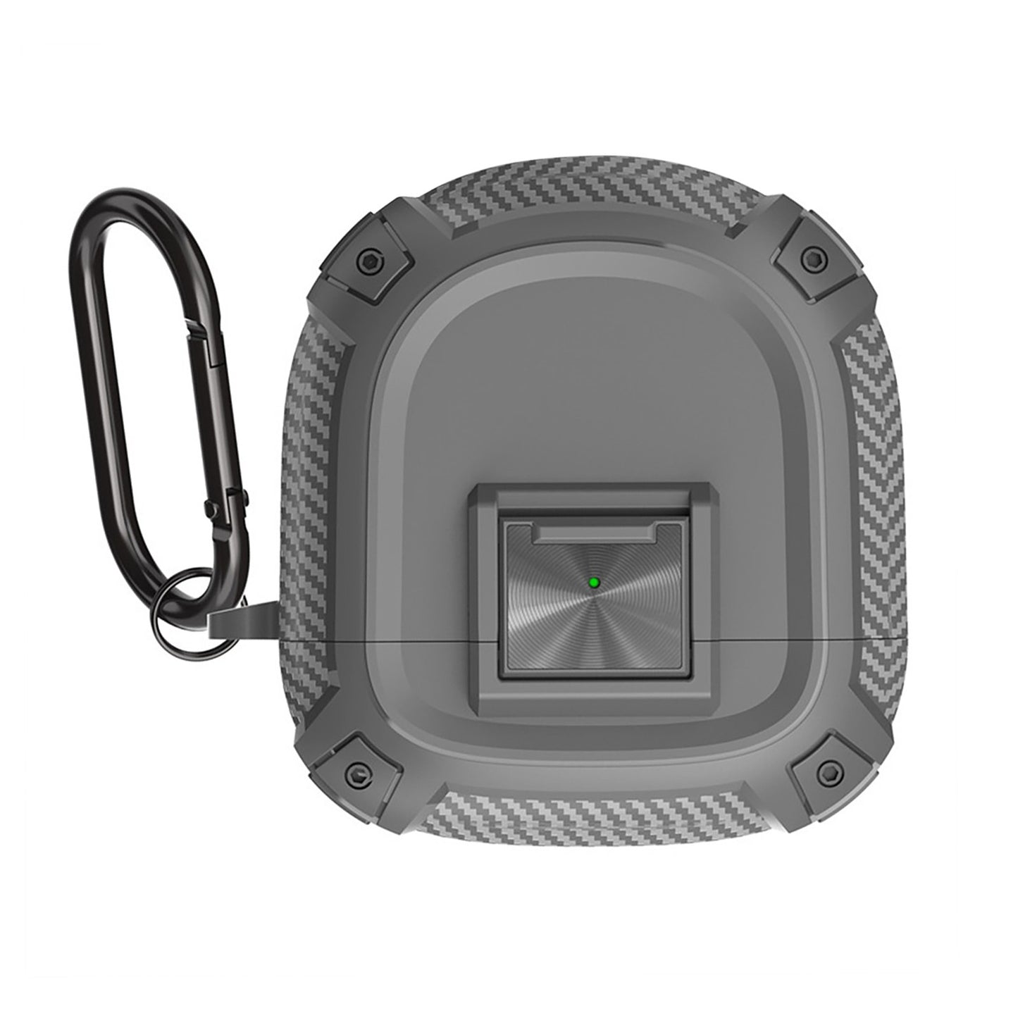Grey Shockproof Case Cover w/ Carabiner For Bose QuietComfort Earbuds II/Ultra a