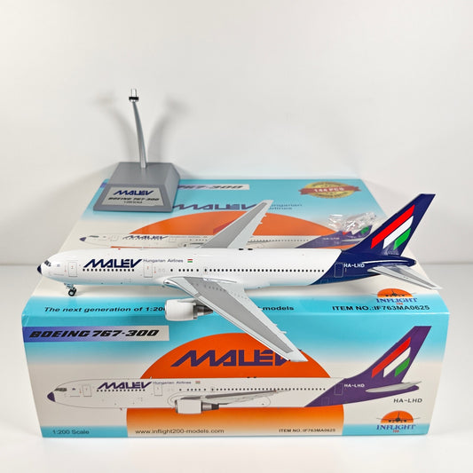 1:200 InFlight MALEV B767-300 HA-LHD Passenger Airplane Diecast Plane Model