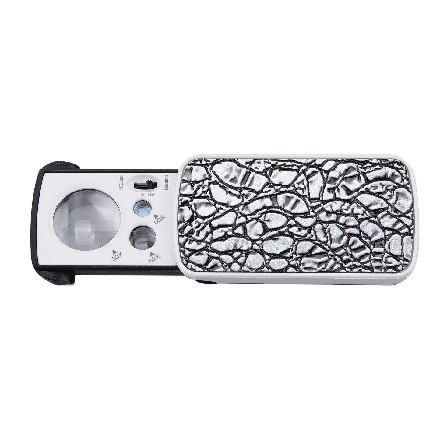 30X 60X 90X Portable Slide LED Light Jewelry Magnifying Glass Magnifier Loupe ew