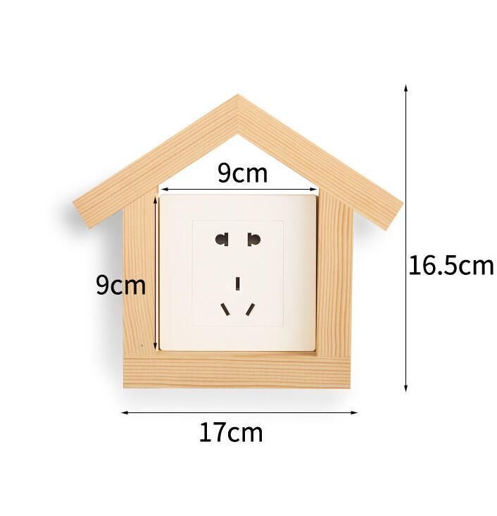 Outlet Covers Socket Decorative Light Switches Sticker Protective 3D Wood Design