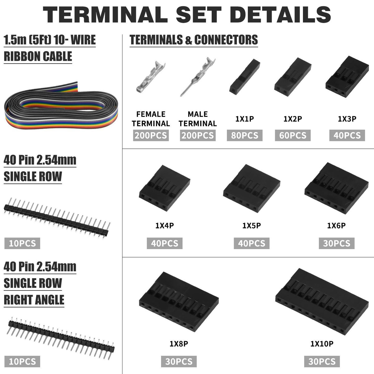 Electrical Crimper Pliers Wire Terminal Crimping Tool Male Female Connectors Set