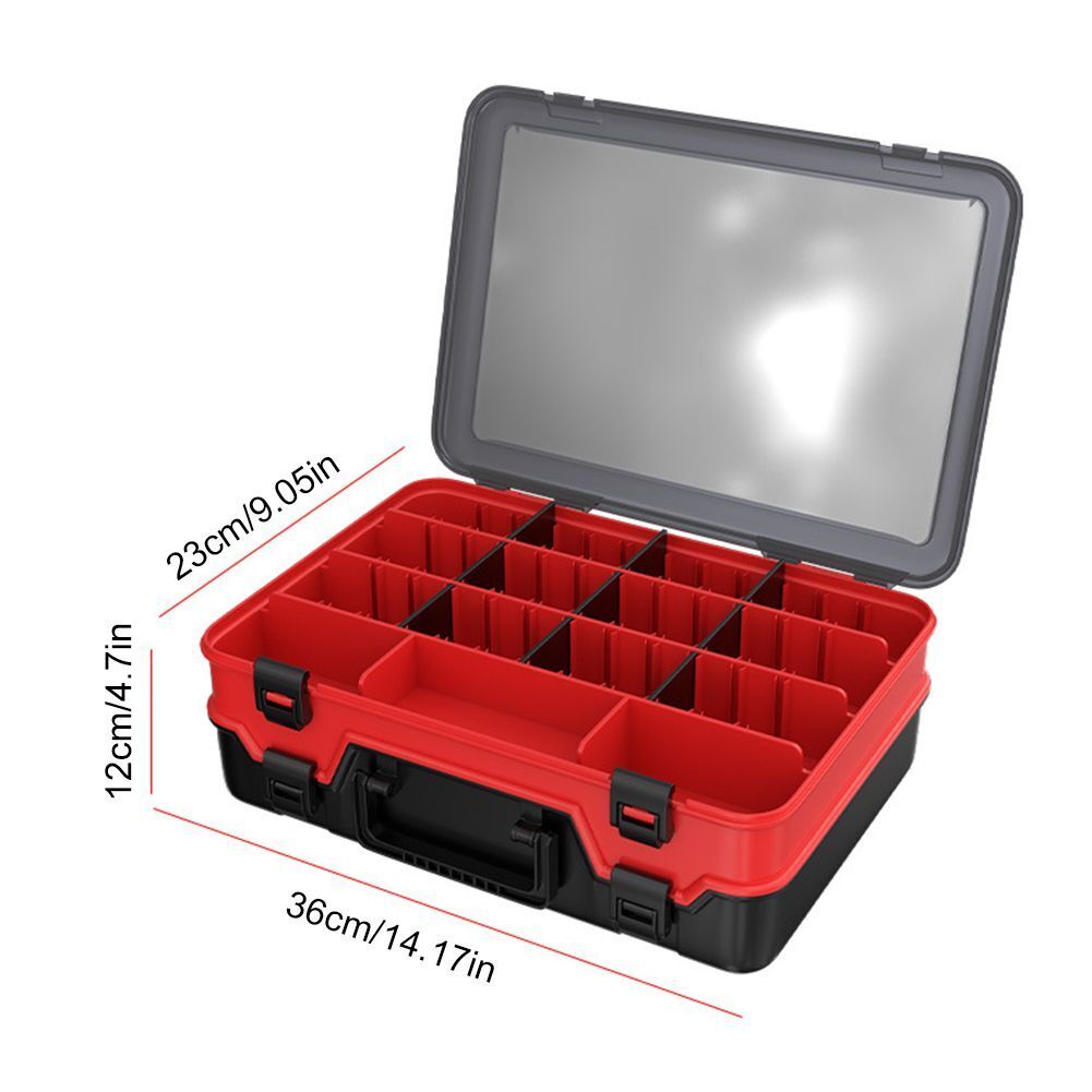 Portable Fishing Tackle Box Double Layer Detachable Fishing Accessories LureHook