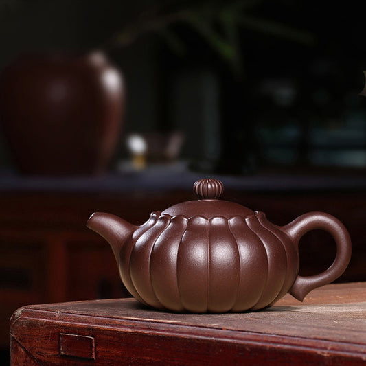 200ml Teapot Marked Yixing Purple Clay Fully Handmade Master Teapot