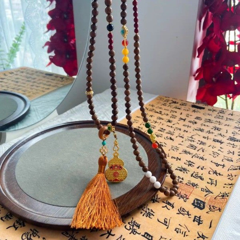 Sandalwood Sweater Chain Bodhi Prayer Beads New Chinese Multi-Treasure Bracelet