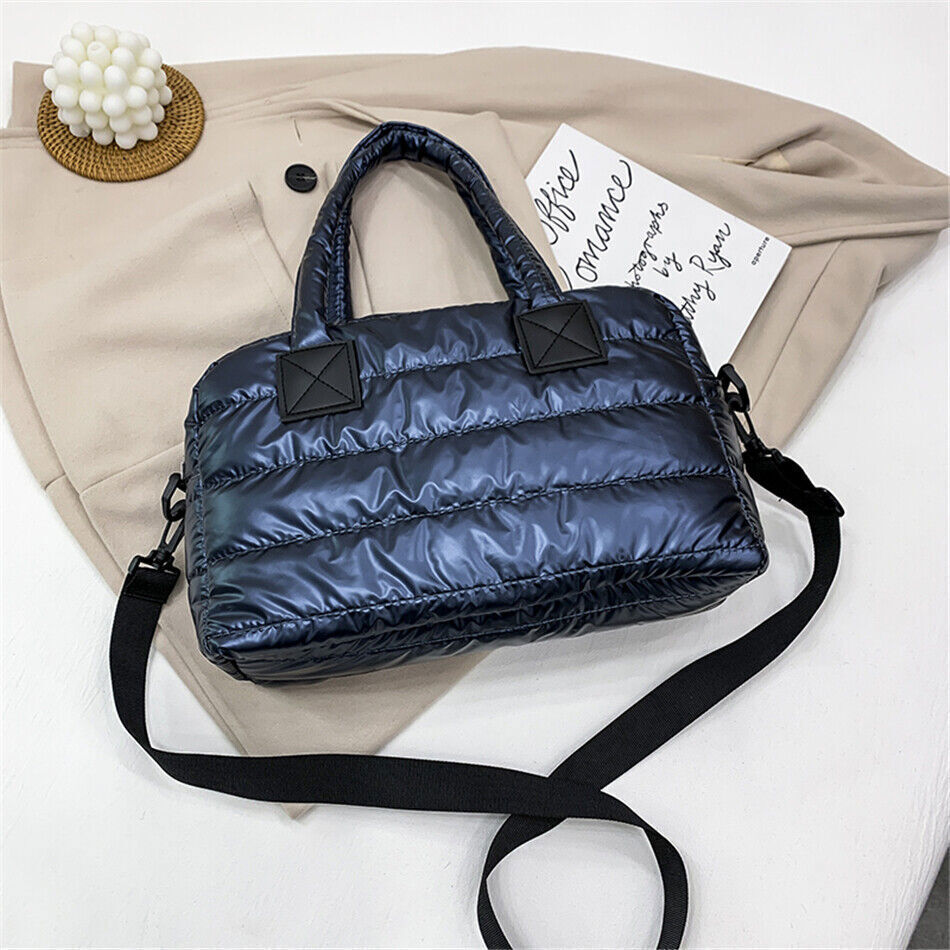 Women's Padded Bag Fabric Soft Shoulder Messenger Bag Female Hand Tote Bag
