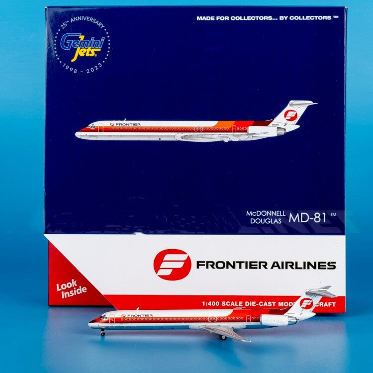 1:400 Geminijets Frontier Airlines McDonnell Douglas MD-80 Plane Diecast Model