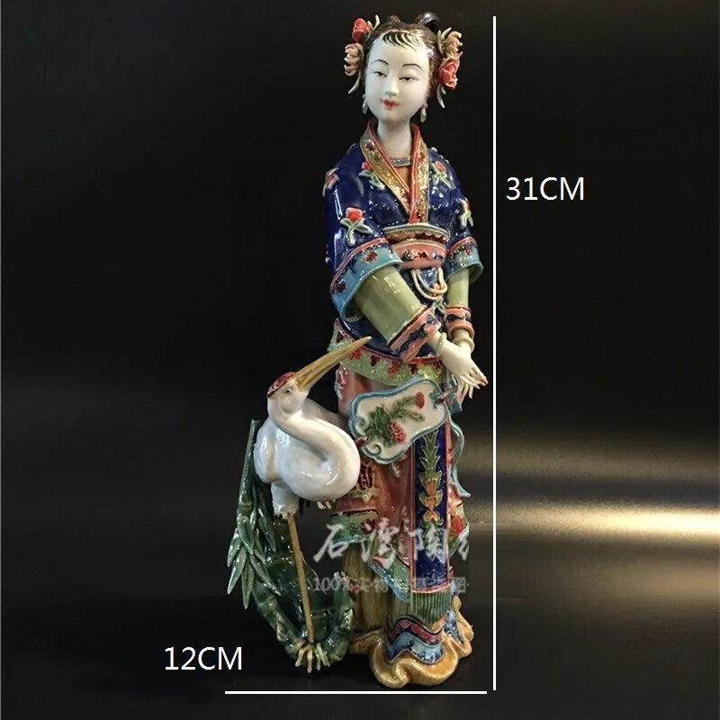 Chinese Style Decor Ceramic Craft Home Decoration Classical Enamel Beautiful