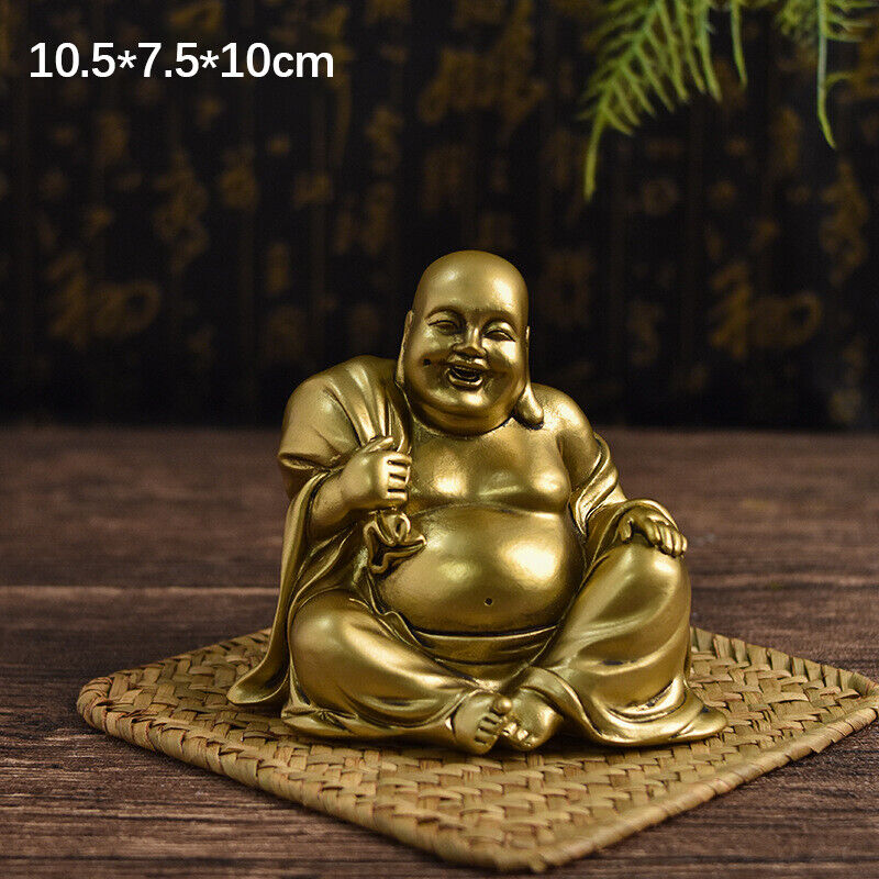 Resin Maitreya Buddha Statue Buddhist Supplies Sculpture Craft Desk Decoration