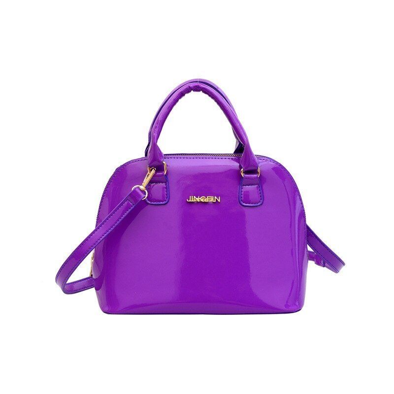Synthetic Leather Large Shell Handle Purse Handbags Crossbody Pouch Handbag Zipp