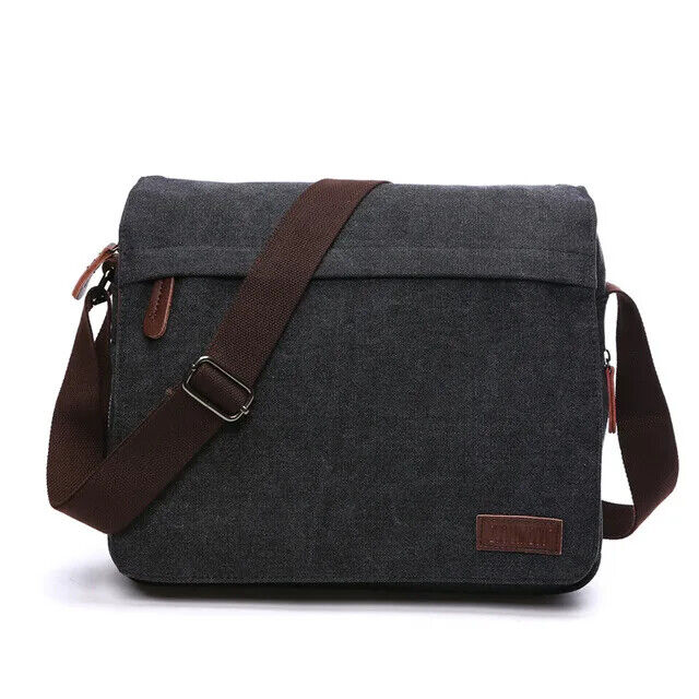 Solid vintage Canvas Messenger Satchel Bags Shoulder Bag Men
