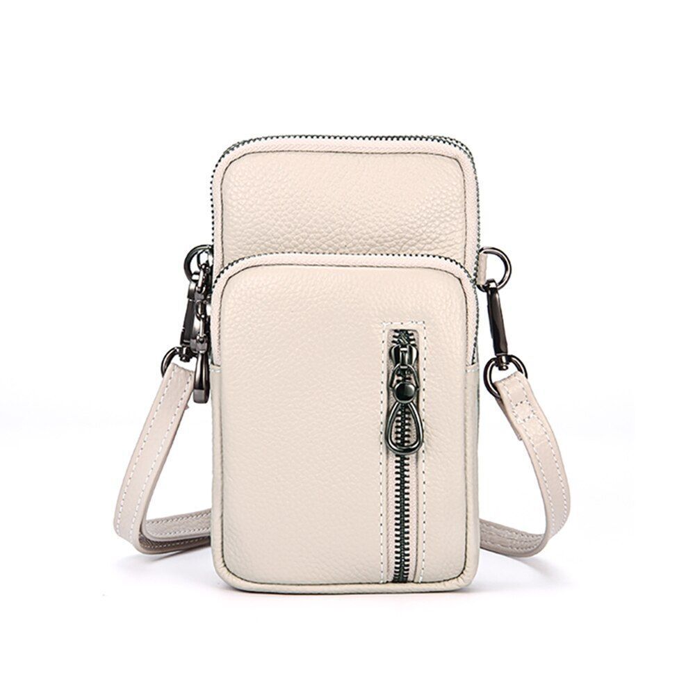 Genuine Leather Mobile Phone Mini Bag Strap Shoulder Crossbody Bag Messenger Bag