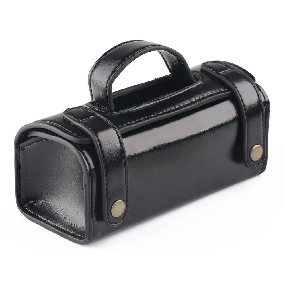 Mens Portable Shaving Toiletry Bag Small Size Leather Toiletry Bag Brown Black