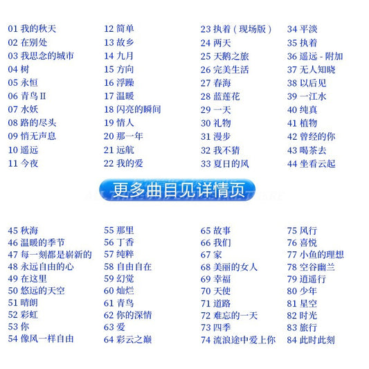 许巍歌曲专辑u盘 正版经典流行摇滚音乐无损高音质汽车 16G usb车载优盘