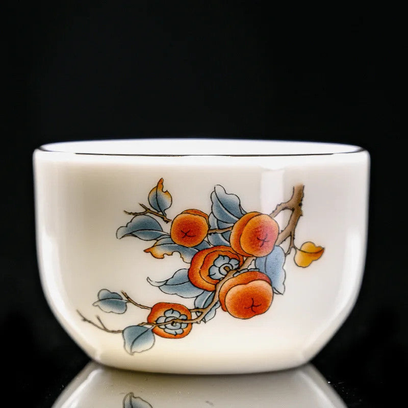 Scalding Sheep Fat Jade White Porcelain Tea Cup Ceramic Tea Cup Master Cup