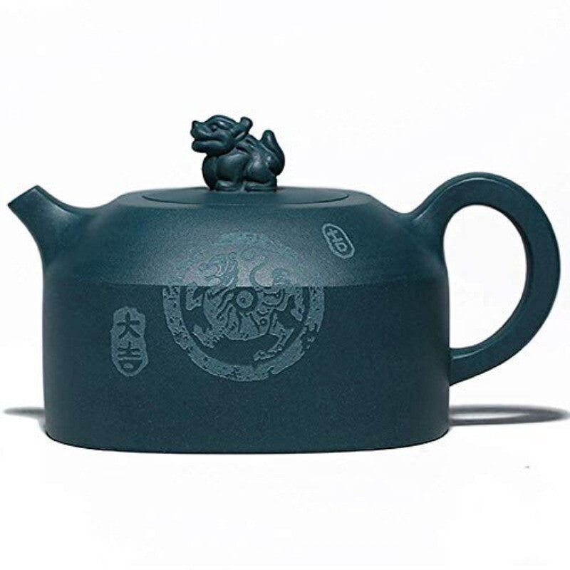 350ml Yixing Purple Clay Dragon Pattern Teapot Handmade Kung Fu Kettle Teaware