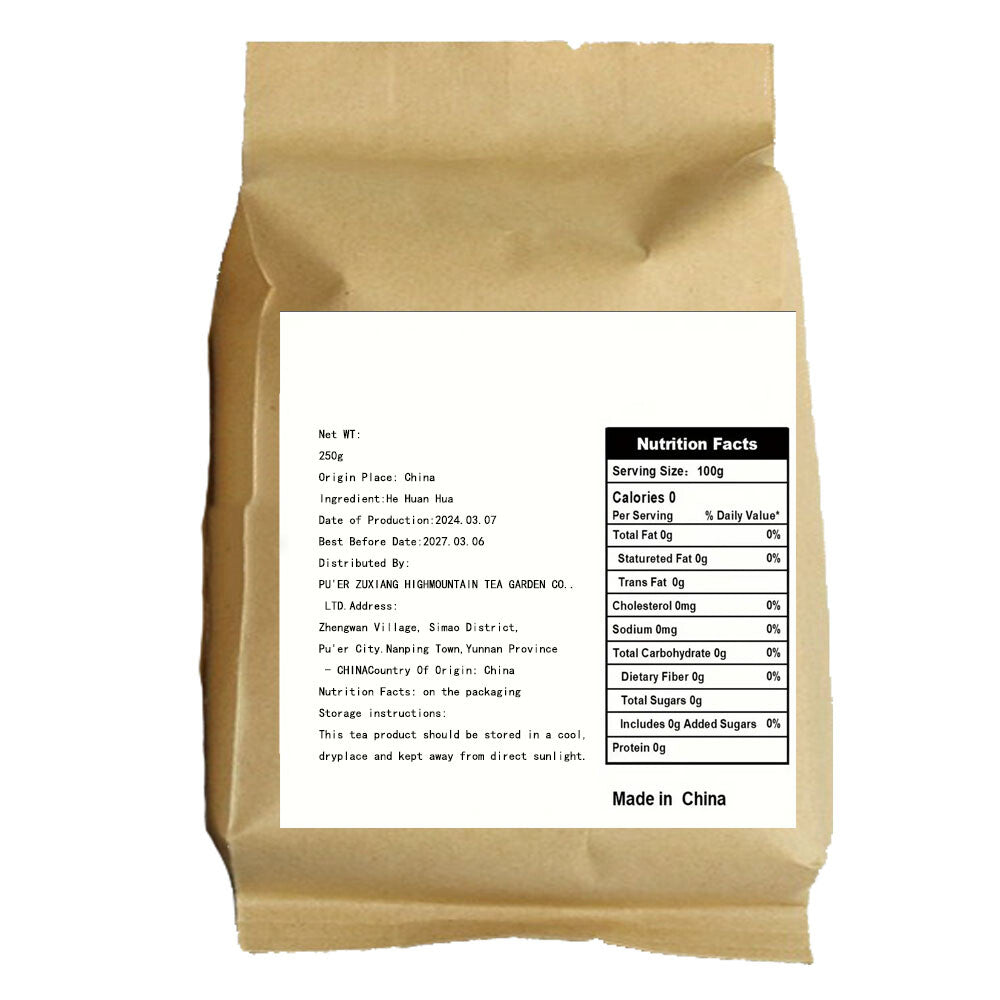 Dried Natural Silk Tree He Huan Hua (Albizia Julibrissin Flower Bud) -Herbal Tea