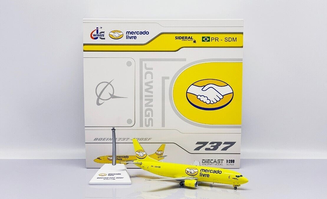1:200 JC Wings Mercado Livre BOEING 737-400 Passenger Airplane Diecast Model