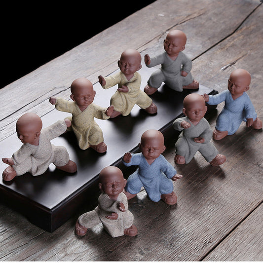 Tai Chi Posture Statue Yixing Zisha Tea Pet House Warming Gift Handmade Figurine