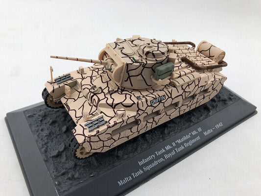 1/43 British Vickers Mk.II Infantry Military Tank1942 Malta Alloy Model Finished