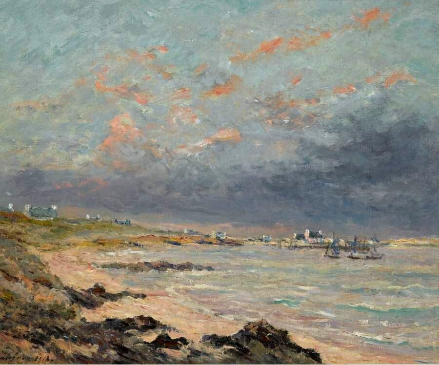 Oil painting Storm-at-Kerhostin-1903-Maxime-Maufra-oil-painting impression art